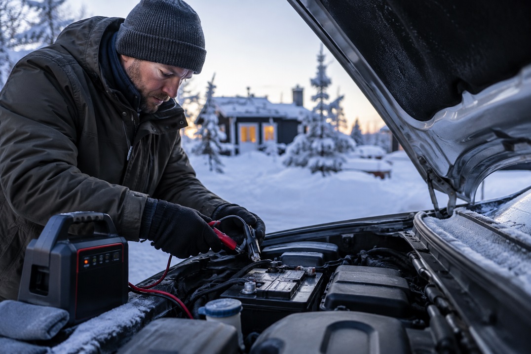 Bilbatteri i vinterkulda: Slik unngår du flatt batteri når minusgradene kommer