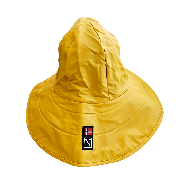 Sydvest Gul med Norsk flagg