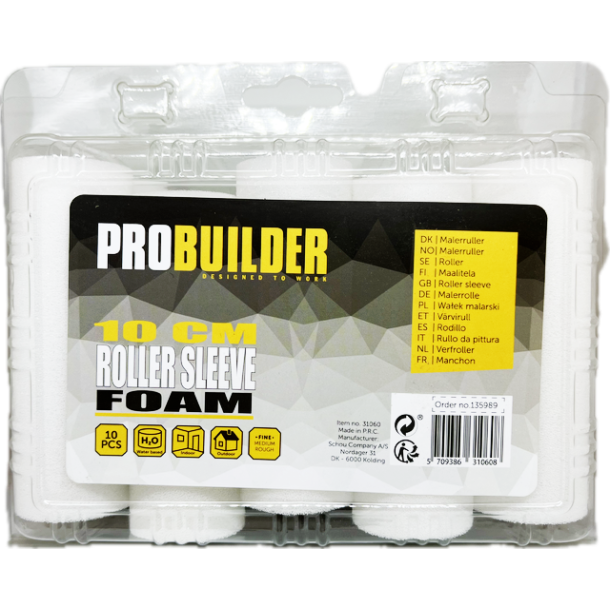 Elementrulle 10 cm Probuilder, 10-pk