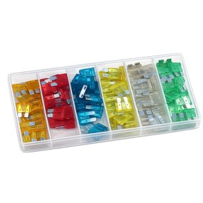 Flatstift sikringer assortert 5 - 30 Ampere - 120 stk - Til Bil, b�t og Campingvogn
