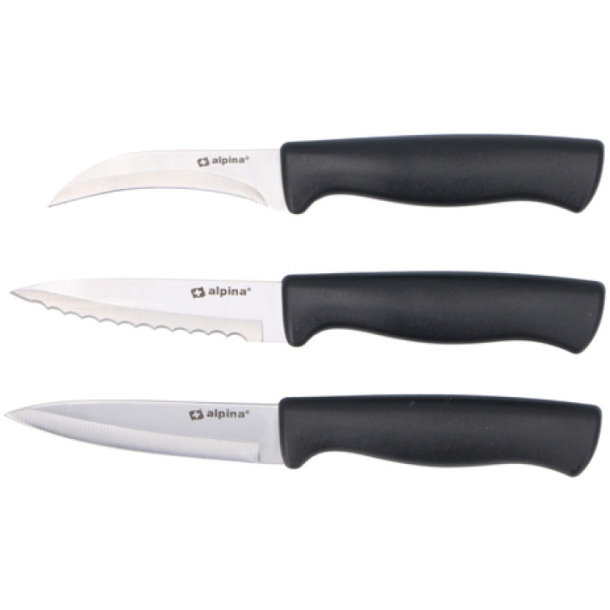 Grnnsakskniver - Sett  3 kniver - Alpina