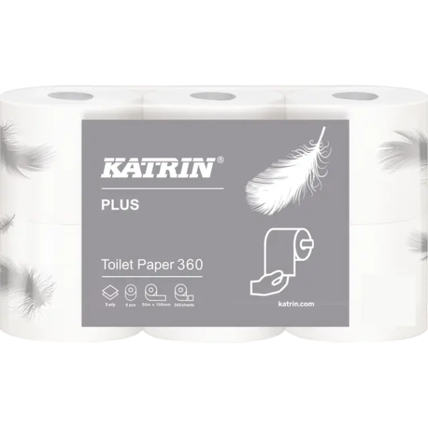 Katrin Plus 360 Toalettpapir, sekk