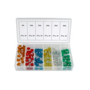mini flatstift sikringer assortert 5 - 30 Ampere - Til nyere biler og kj�ret�y