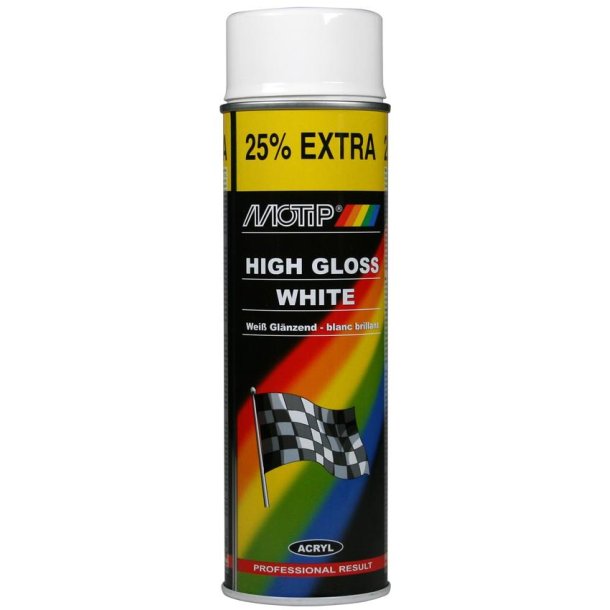 Spraylakk Hvit - Motip - 500 ml