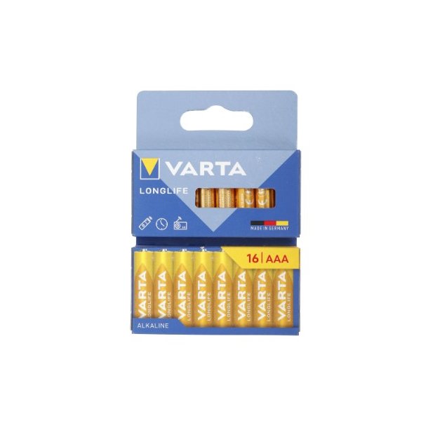 Varta Longlife AAA Batterier - 1,5V - 16 pk